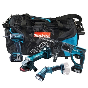 סט אימפקט + פטישון + משחזת + פנס MAKITA 18V   