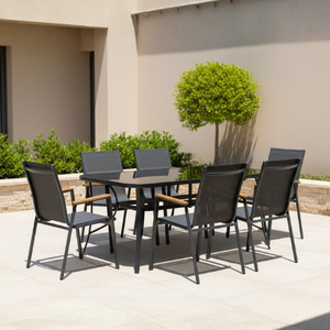 סט פינת אוכל שולחן פורטוגל+6 כיסאות לימה PLAYA