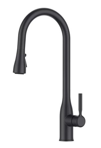 ברז מטבח נשלף 1025B שחור מט SIVANOFIR