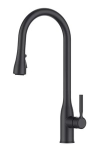 ברז מטבח נשלף 1025B שחור מט SIVANOFIR