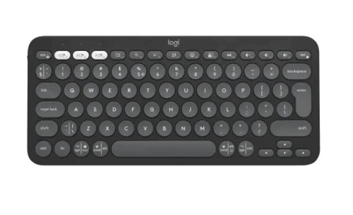 מקלדת אלחוטית  LOGITECH  PEBBLE KEYS 2 K380S-  BT  - צבע גרפיט