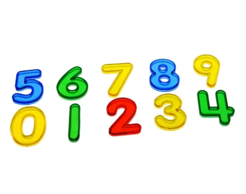 מספרים שקופים צבעוניים לשולחן אור