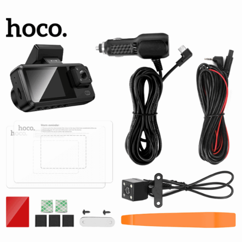 מצלמת דרך לרכב תלת כיוונית HOCO DV15 מסך 2 אינץ הקלטת וידאו ב-3 כיוונים במקביל