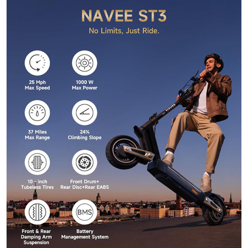 קורקינט חשמלי Navee E-Scooter ST3 דגם 91009 | יבואן רשמי