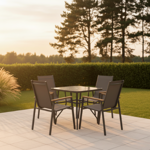 סט פינת אוכל שולחן ולנסיה+4 כיסאות לימה PLAYA