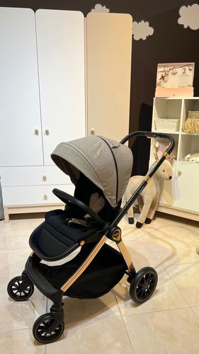 עגלת תינוק משולבת כולל אמבטיה וטיולון דגם Leona צבע בז'