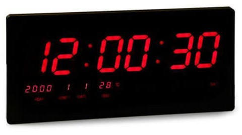 שעון קיר דיגיטלי חשמלי בעברית 22X46 ס