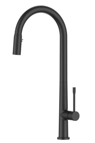 ברז מטבח נשלף 1093B שחור מט SIVANOFIR