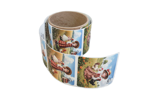 גליל מדבקות שקופות ד