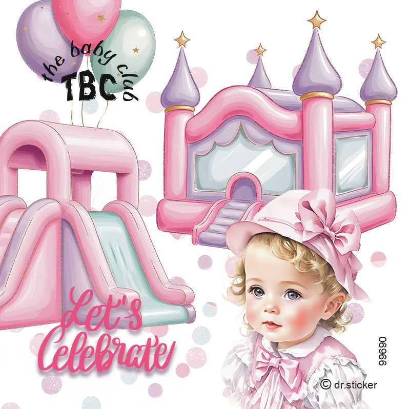 גליל מדבקות שקופות ד"ר סטיקר - מועדון התינוקות - יום הולדת