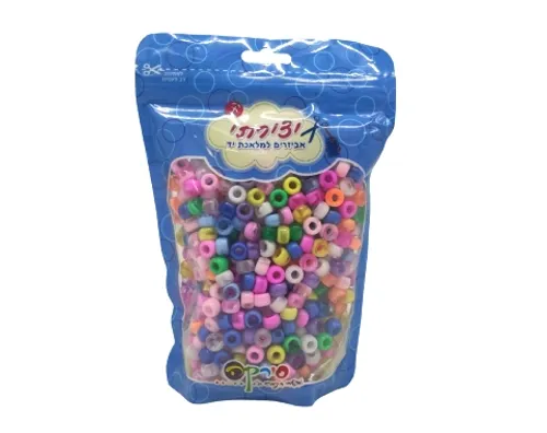 חרוזי אקריליק פסטל מעורב צבעים - 200 גרם 