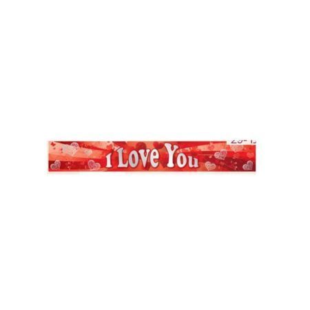 כרזת מלבנית I Love You-אדום