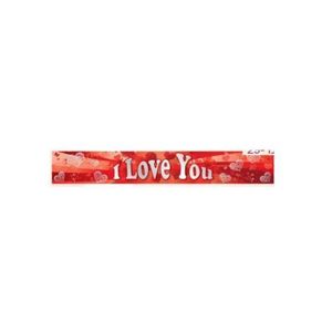 כרזת מלבנית I Love You-אדום