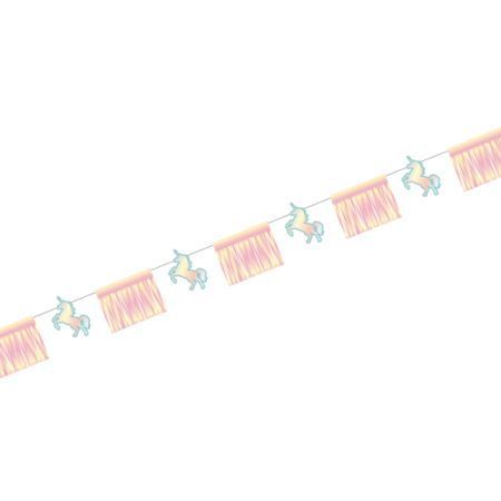 באנר שרשרת צורני 2.5מ וחדי קרן פרנזים-בפסטל