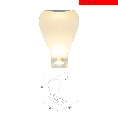 10W B מנורת קיר אגסית לד