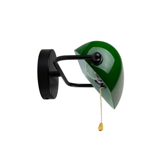 E27*1 צמוד קיר בנקאי ירוק פליז
