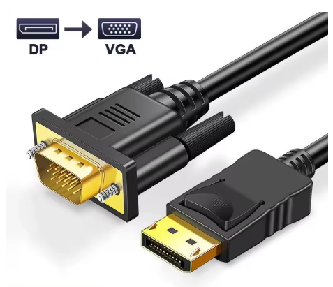כבל DP זכר לVGA זכר באורך 1.8 מטר