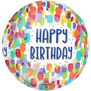 בלון מיילר 15 תלת מיימד  Painterly Dots Birthday Orbz ORBZ