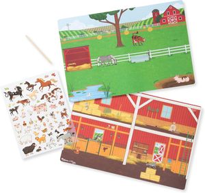 ערכת יצירה במדבקות גירוד - בחוות החיות