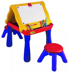שולחן פעילות יצירה 3 ב-1 - שולחן, לוח מחיק ולוח גיר