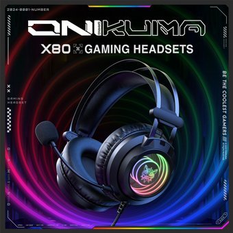 אוזניות גיימינג מקצועיות Onikuma X80