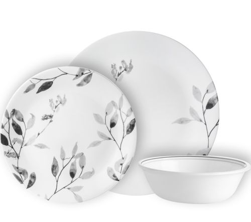 סט צלחות 18 חלקים קורנינג | Corning Ware Misty Leaves