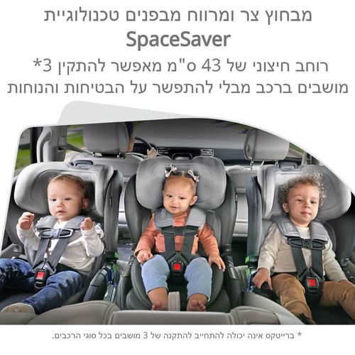 כסא בטיחות ברייטקס פופלאר Britax Poplar בצבע אפור כהה / שחור  ברייטקס