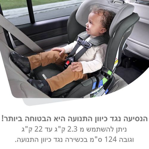 כסא בטיחות ברייטקס פופלאר Britax Poplar בצבע אפור כהה / שחור  ברייטקס