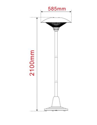 פטריית חימום 3000W  עוצמתי לפרגולה/מרפסת/גינה