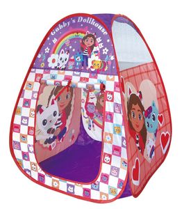 אוהל כדורים מתקפל עם 100 כדורי פלסטיק צבעוניים - בית הבובות של גבי