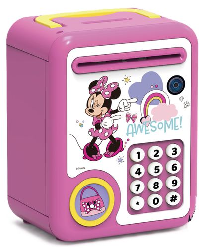 כספת לילדים עם צלילים וקוד סודי - מיני מאוס