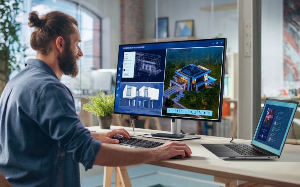 מסך מחשב מקצועי Dell UltraSharp 32 4K Thunderbolt Hub Monitor - U3225QE