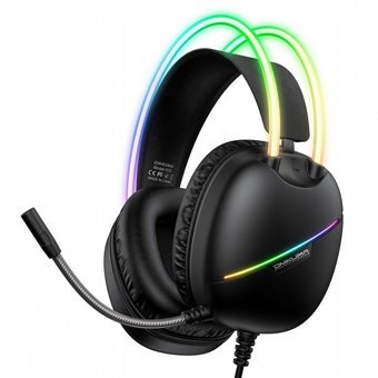אוזניות גיימינג מקצועיות Onikuma X33 – תאורת RGB | חיבור Type-C עם מתאם USB