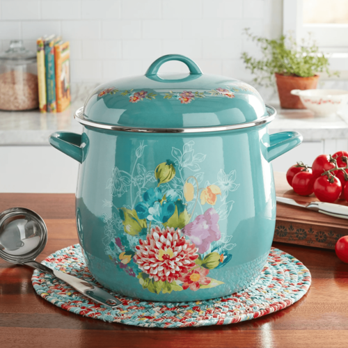 סיר אמייל - 12 ליטר Pioneer Woman Blooming Bouquet