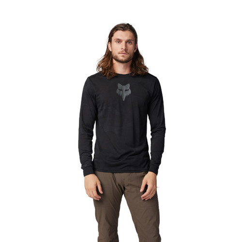 חולצת רכיבה ארוכה פוקס שחור - FOX RACING RANGER LS TRUDRI JERSEY V26
