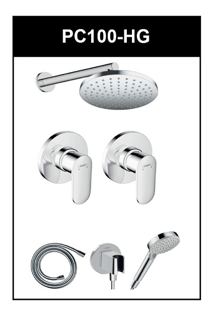 סט קומפלט אינטרפוץ 3 דרך HANSGROHE דגם PC100-HG