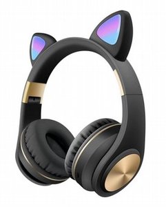 אוזניות בלוטוס לד בעיצוב אוזני חתול M1 Cat Ears