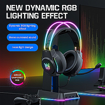 אוזניות גיימינג Onikuma X26 RGB - חווית שמע ונוחות מושלמת