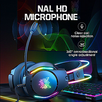אוזניות גיימינג Onikuma X26 RGB - חווית שמע ונוחות מושלמת