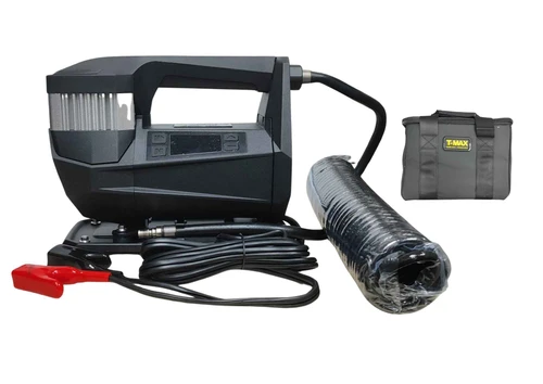 מדחס TMAX + תיק נשיאה 1134130 מיוחד לרכבי 4×4, SUV, רכבי שטח וטריילרים 12V T-MAX