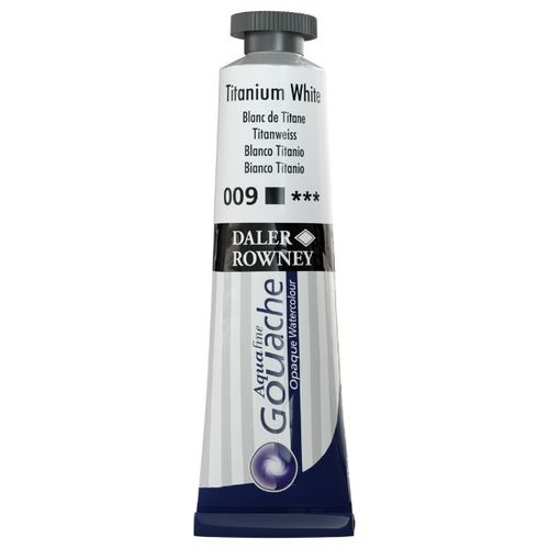 צבעי גואש 15 מל Zink White 009 Aquafine