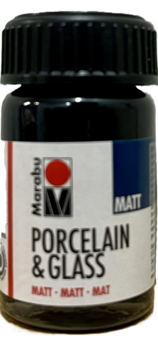 Porcelain and Glass Colour Matt Black 15 ml