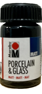 Porcelain and Glass Colour Matt Black 15 ml