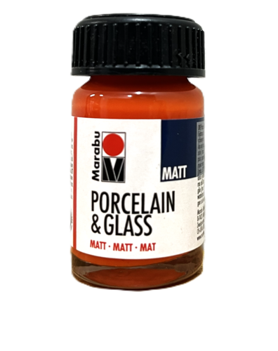 Porcelain and Glass Colour Matt Orange 15 ml
