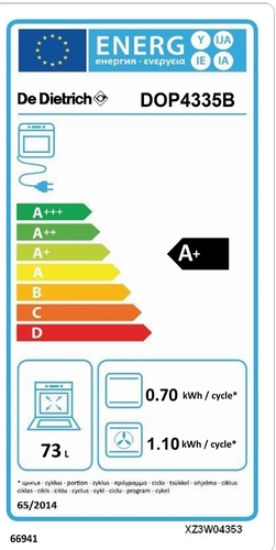 תנור בנוי פירוליטי 60/60  דגם DOP4335B שחור