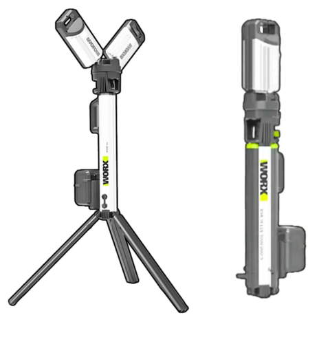 גוף עמוד תאורה 4,500 לומן נטען 20V דגם WORX WU029.9