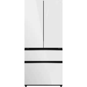 מקרר 4 דלתות מקפיא תחתון 509 ליטר נטו Electra EL511GW - גימור זכוכית לבנה נצנצים אחריות ע"י היבואן הרשמי אלקטרה