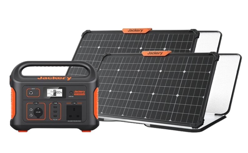 מארז תחנת כוח ניידת ושני פאנלים Jackery Explorer 500 + Jackery SolarSaga 80W