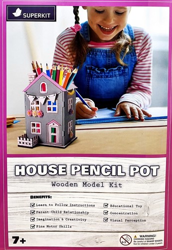 House Pencil Pot Wooden Model Kit