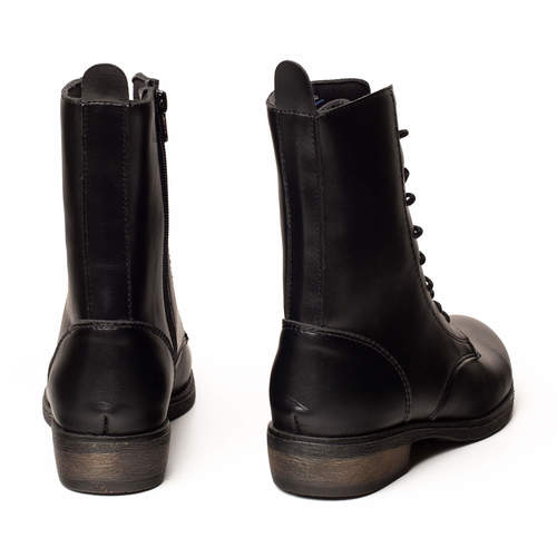 מגפונים לנשים עם שרוכים בצבע שחור | 36-41 | ADISS Boots 2502 BLACK